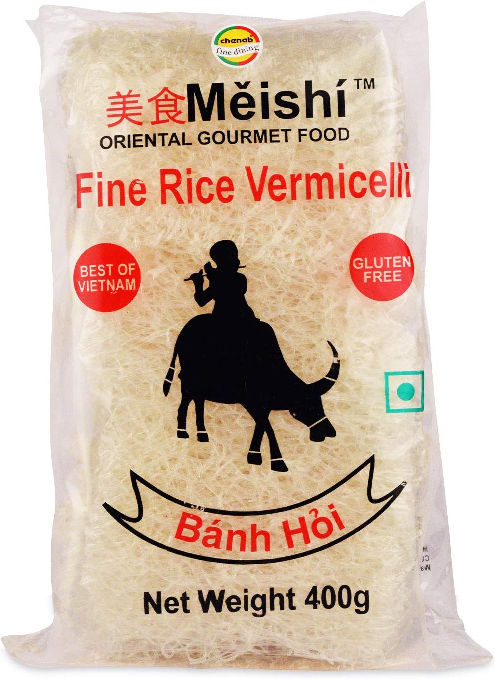 Meishi Gluten Free Fine Rice Vermicelli | 400g | Firm Texture | Cooks in Minutes