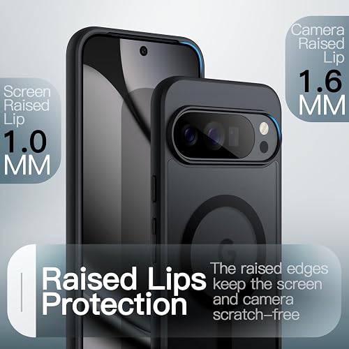 JETech Magnetic Case for Google Pixel 10/10 Pro, Obsidian - 6