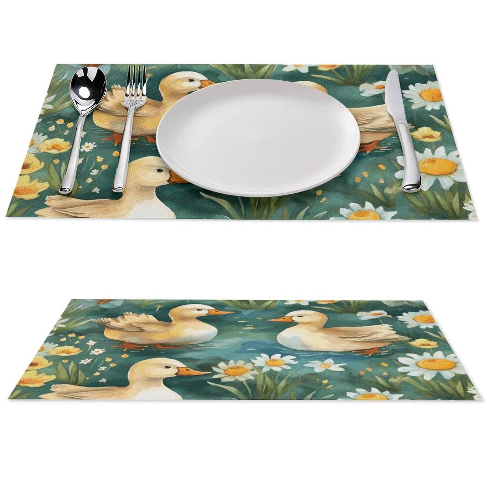 Sets de table antidérapants et lavables en PVC tissé pour une protection chic de votre table