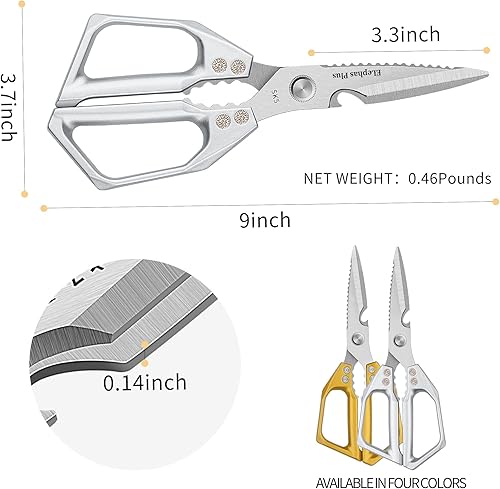 Miniatura 3 de Tijeras de cocina multifuncionales, tijeras de cocina resistentes, herramientas de corte para alimentos, tijeras de cocina para pollo, carne,