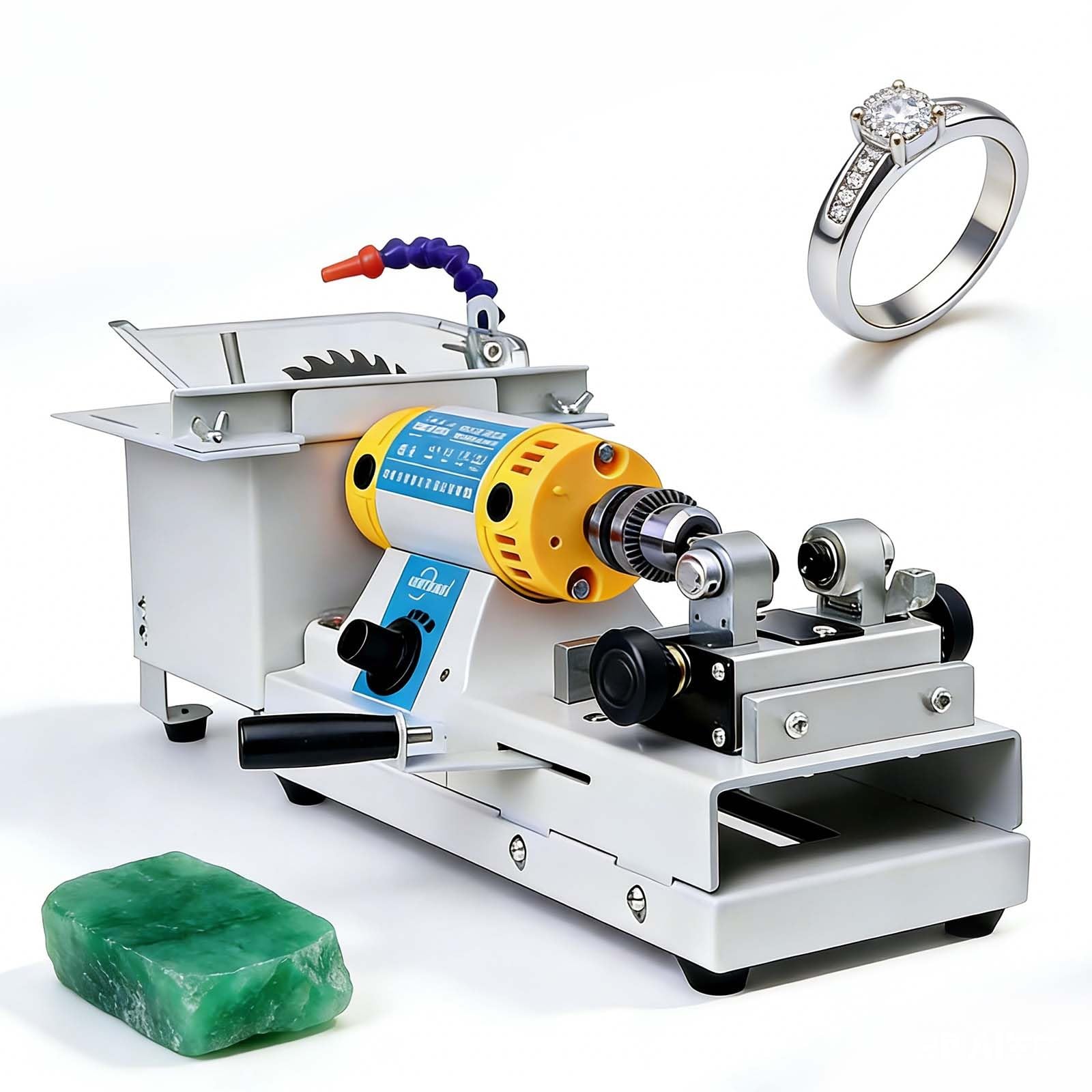 5 en 1: corte, amolado, perforación, pulido, grabado para pequeños estudios | 800-10000 RPM, para materiales delicados como ámbar, piedras blandas y aleaciones de metales preciosos(+Polishing)