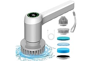 2024 New Cordless Electric Spin Scrubber with 5 Brush Heads