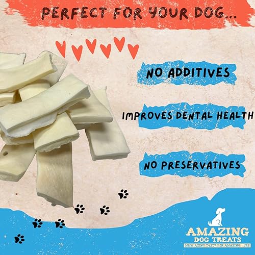 Miniatura 9 de Piel de cabeza de vacuno de 6.0in  mejor alternativa de rawhide  Masticación de perro de calidad premium  Tratamiento de perro sin olor  25 piezas