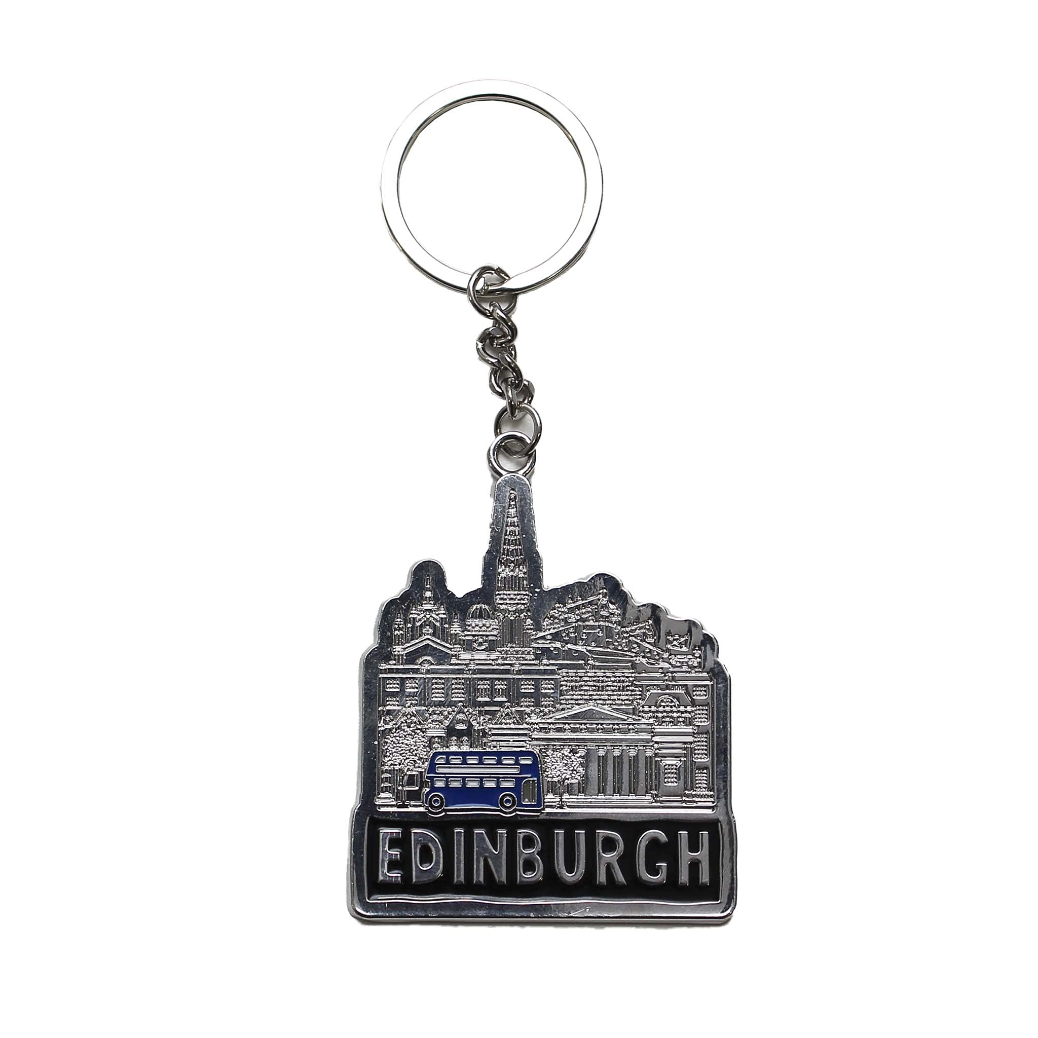 Scottish Saltire Multi Keyring Keychain Scotland Bag Charm (Edinburgh CityScape)