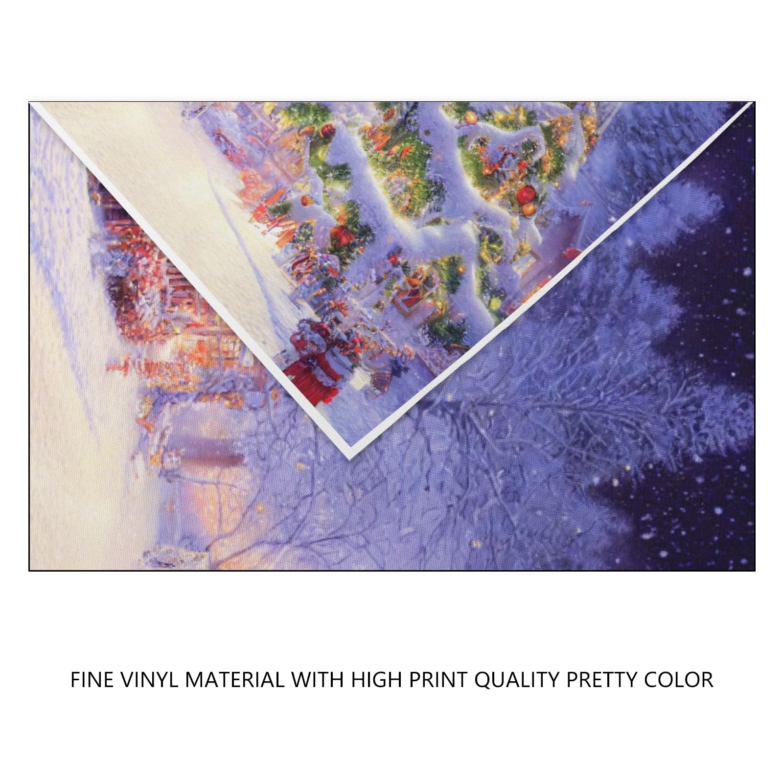 YongFoto 3x2m Christmas Backdrop Scene Village Snowfield Pine Tree - View #6