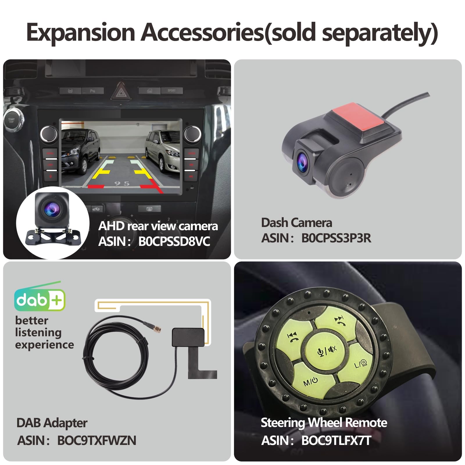 LXKLSZ Autoradio compatibile con Wireless Carplay/Android Auto per OPEL Zafira Vivaro con touch screen da 7 pollici/Bluetooth/Mirror Link/Alta potenza Colore nero