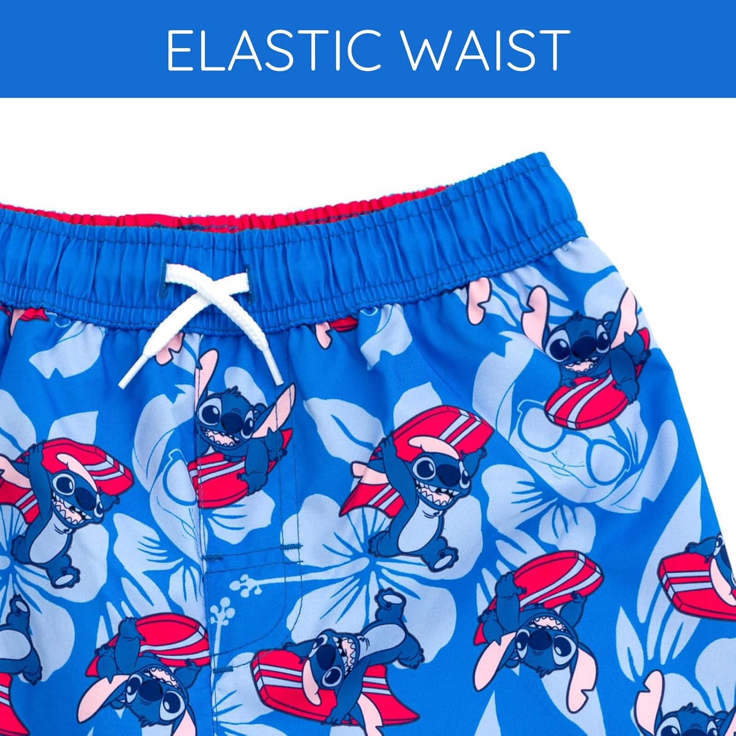 Disney Lilo & Stitch UPF 50+ Swim Trunks Little Kid to Big Kid Sizes (6-14-16)