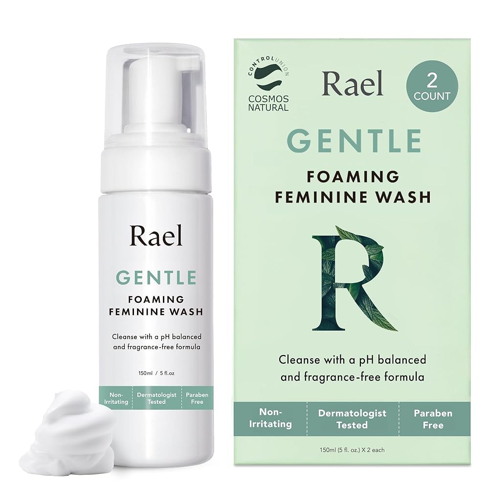 Rael Feminine Wash, Foaming Cleansing Wash - pH Balance Intimate Wash Women (5oz, 2 Pack)