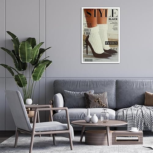 Miniatura 6 de Pósteres de revista de estilo moderno de los años 70, lienzo de tacones altos, arte de pared, con texto en inglés "I Am A Style, icono de estilo