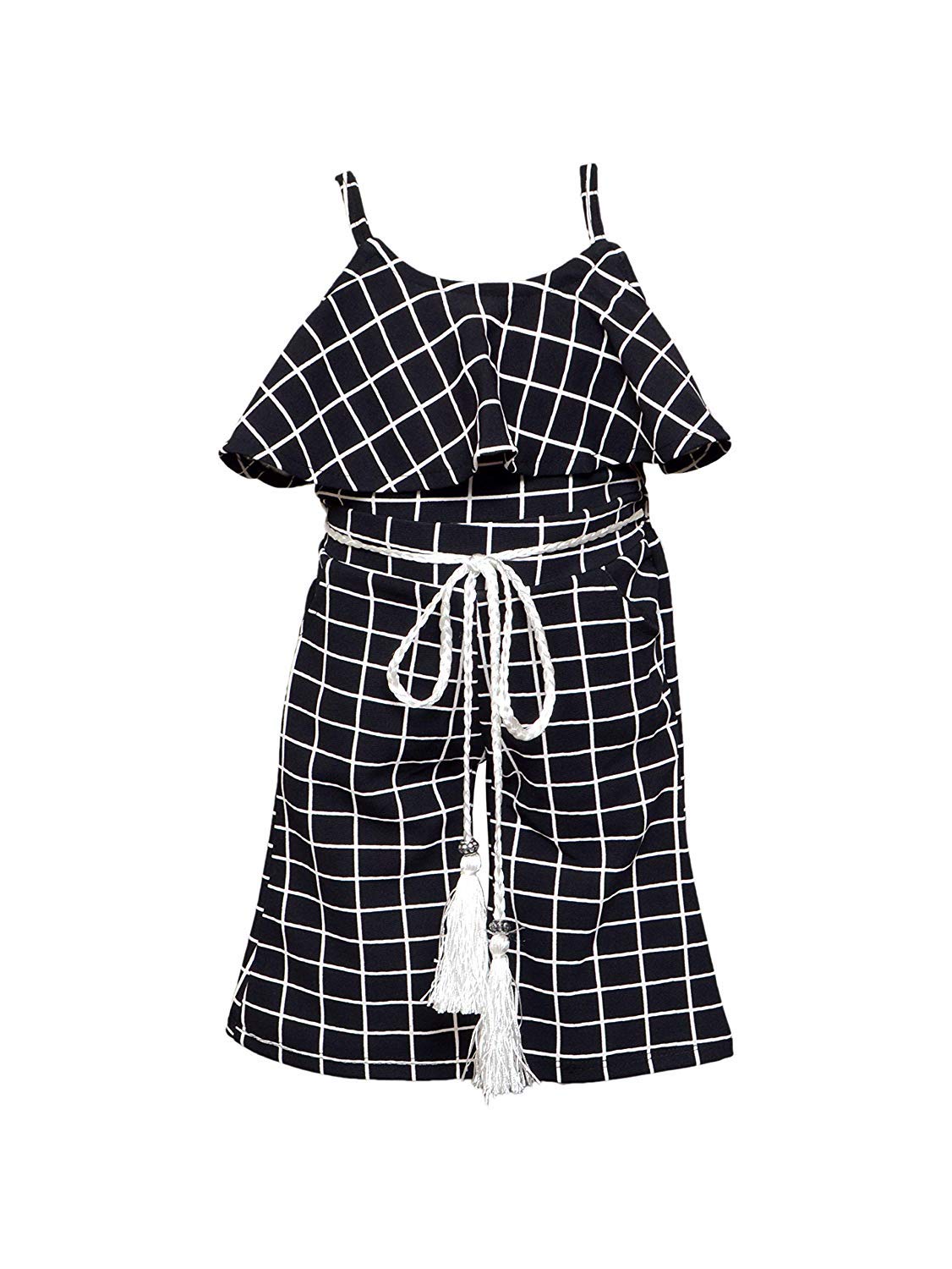 Buy Clobay Checks Dungaree for Girls 