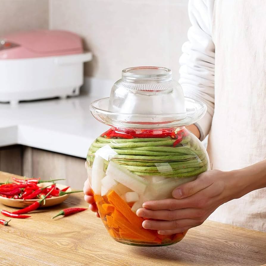 Amazon｜日本のキムチ保存容器 ガラスキムチ瓶 蓋付き瓶 ガラス