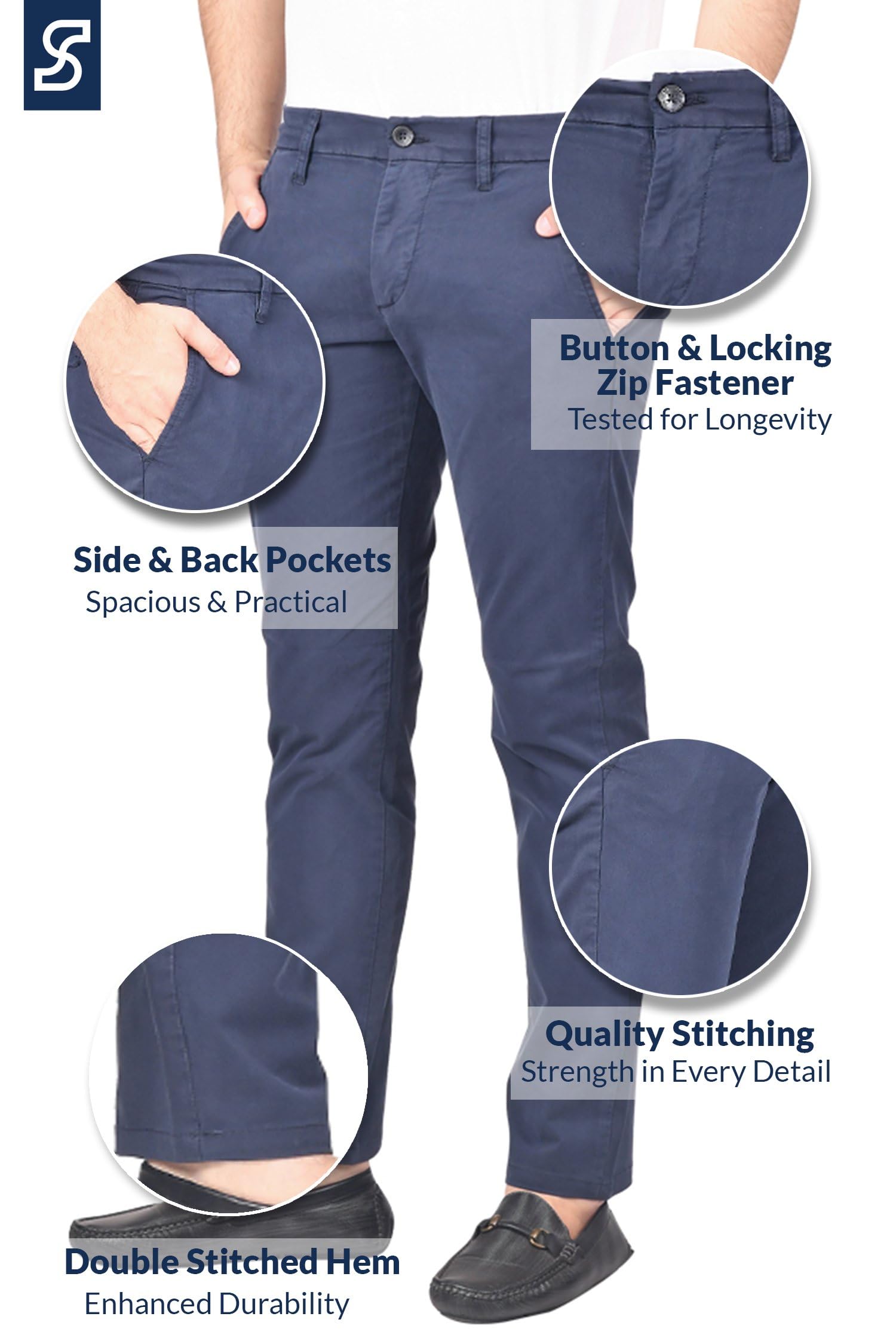 Soroor Sormils Pantalones Informales para Hombre