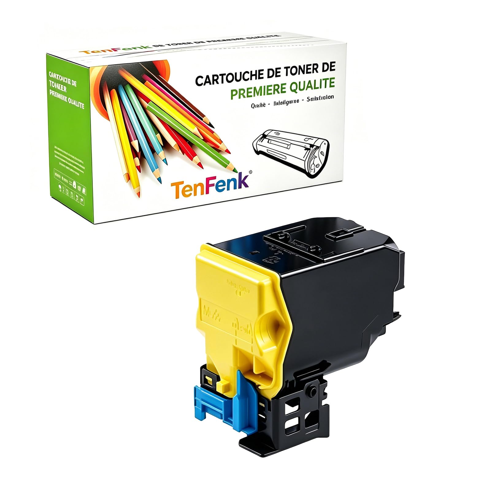 Kompatybilny zamiennik kasety z tonerem dla Epson AL-C300 C13S050750 C13S050749 C13S050748 C13S050747 do użytku z Epson WorkForce AL-C300DN AL-C300DTN AL-C300N drukarką,Yellow