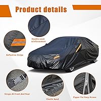 Vista 4 de Kayme Funda para Auto de 7 Capas Ajuste Personalizado para Nissan Maxima (1988-2025) Impermeable Todo Clima para Automóviles, Cubierta Completa
