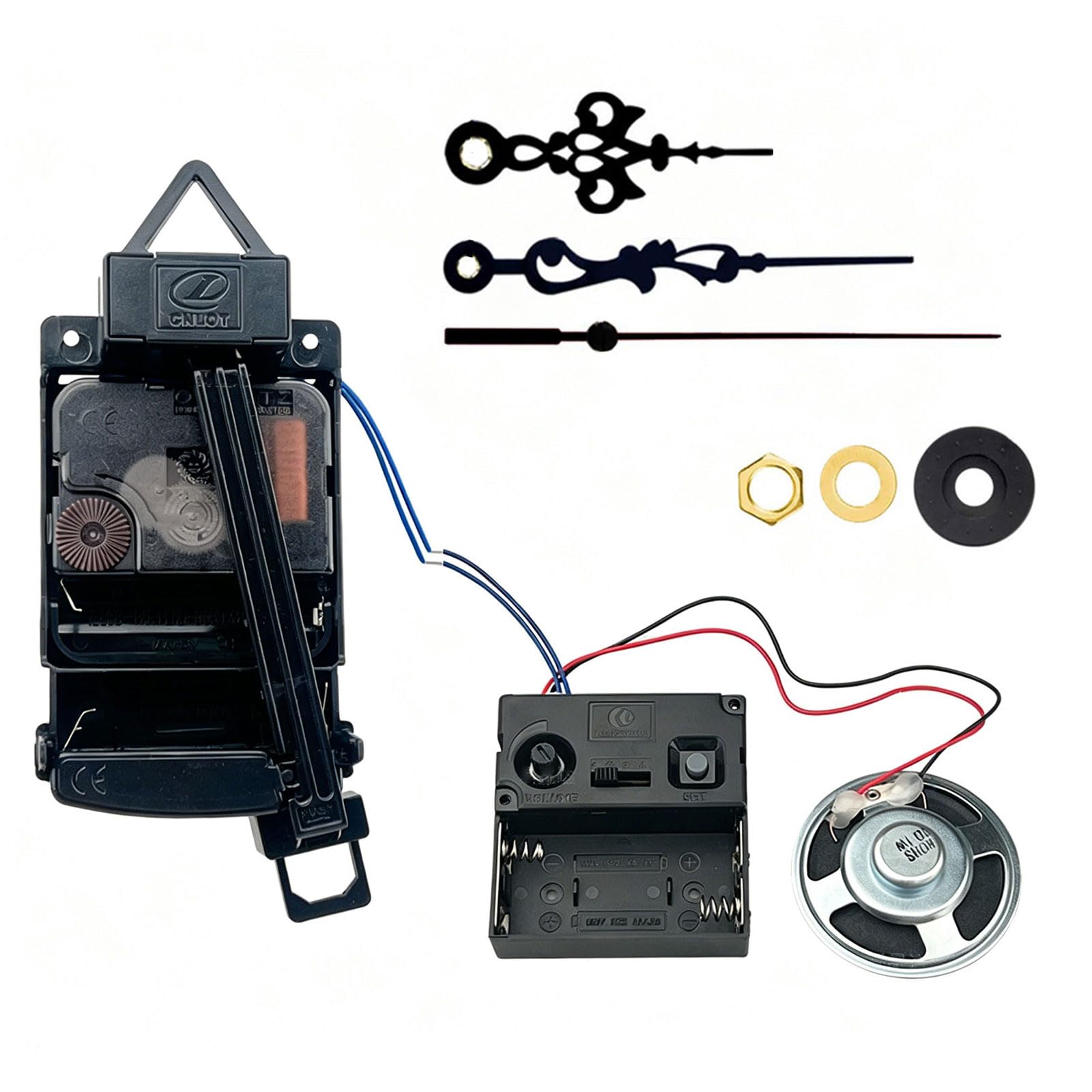 Shntig Quartzs Pendulum Clock Movement Mechanism Set with Melodies Chimes Box and Hands for Craft Projects and Clock Repair Enthusiasts Wall Repair Parts Set