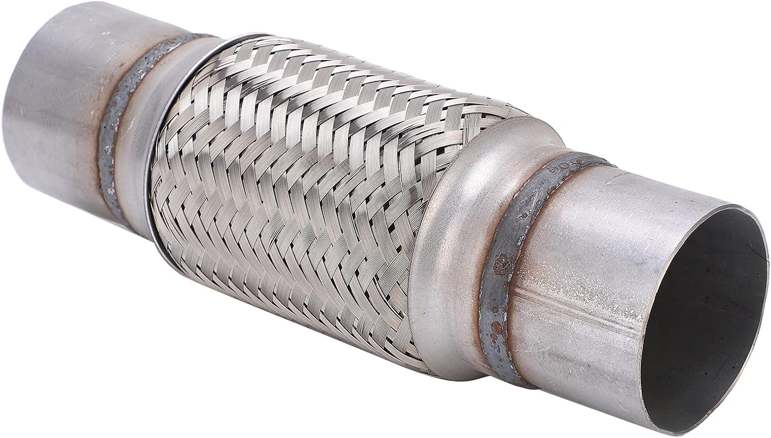 Heavy Duty Exhaust Flex Pipe, 2.5" x 6" x10'' Stainless Steel Braided Flexible Exhaust Pipe, Universal Fit for Cars & Trucks, Durable Car Exhaust Pipe Repair Replacement Kit, 63mm x 250mm