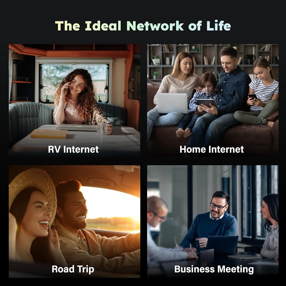 GlocalMe U3 4G LTE Mobile Hotspot, Portable WiFi Hotspot for Travel in 200+ Countries, No SIM Card Needed, 10 Connected Devices and Global 1GB Data 90 Days, Pocket WiFi Hotspot Device (U3 Black)