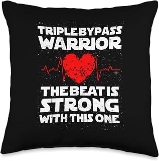 Heart Surgery Recovery Gift For Triple Bypass Warriors Throw Pillow