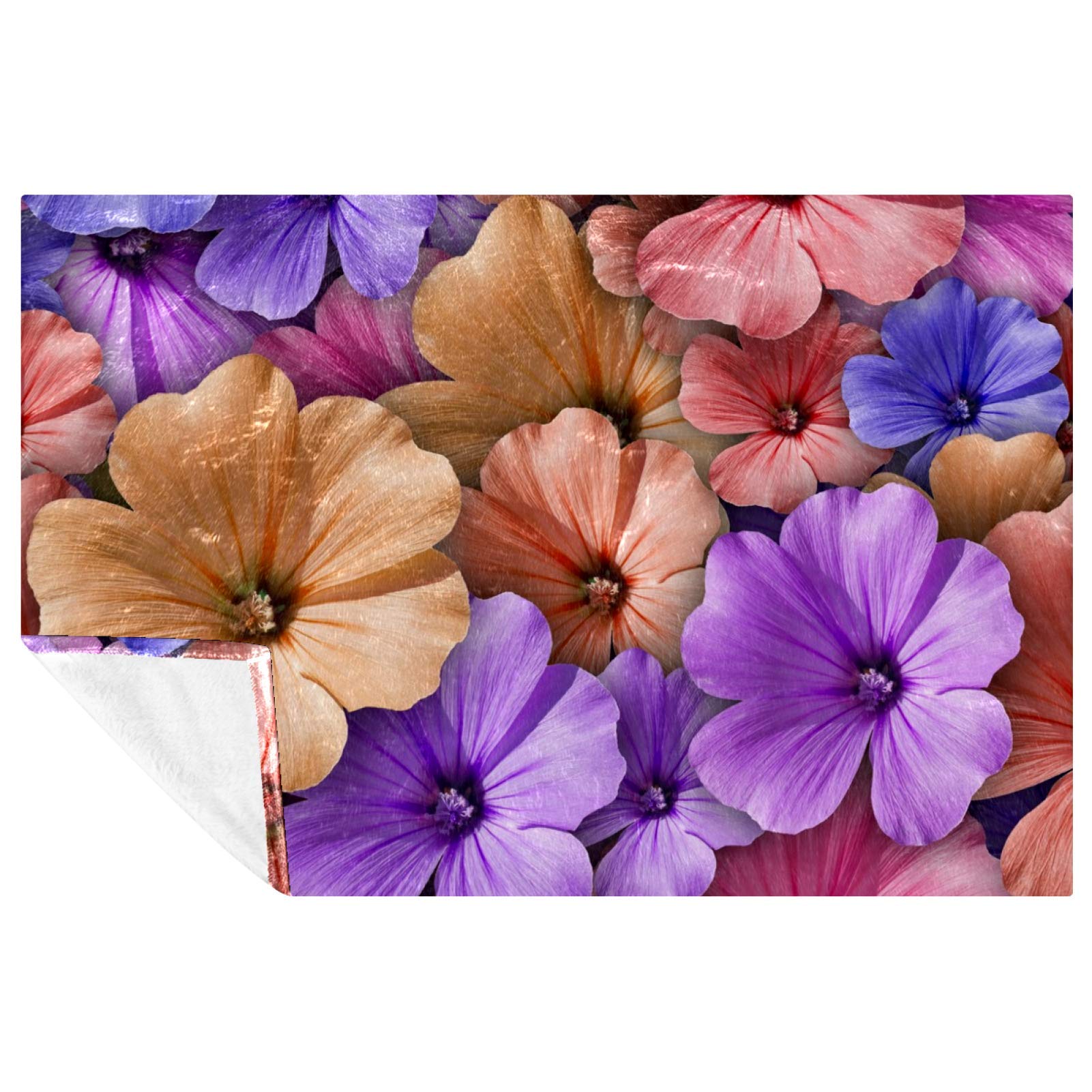Couverture motif géranium pour pique-nique et camping sauvage