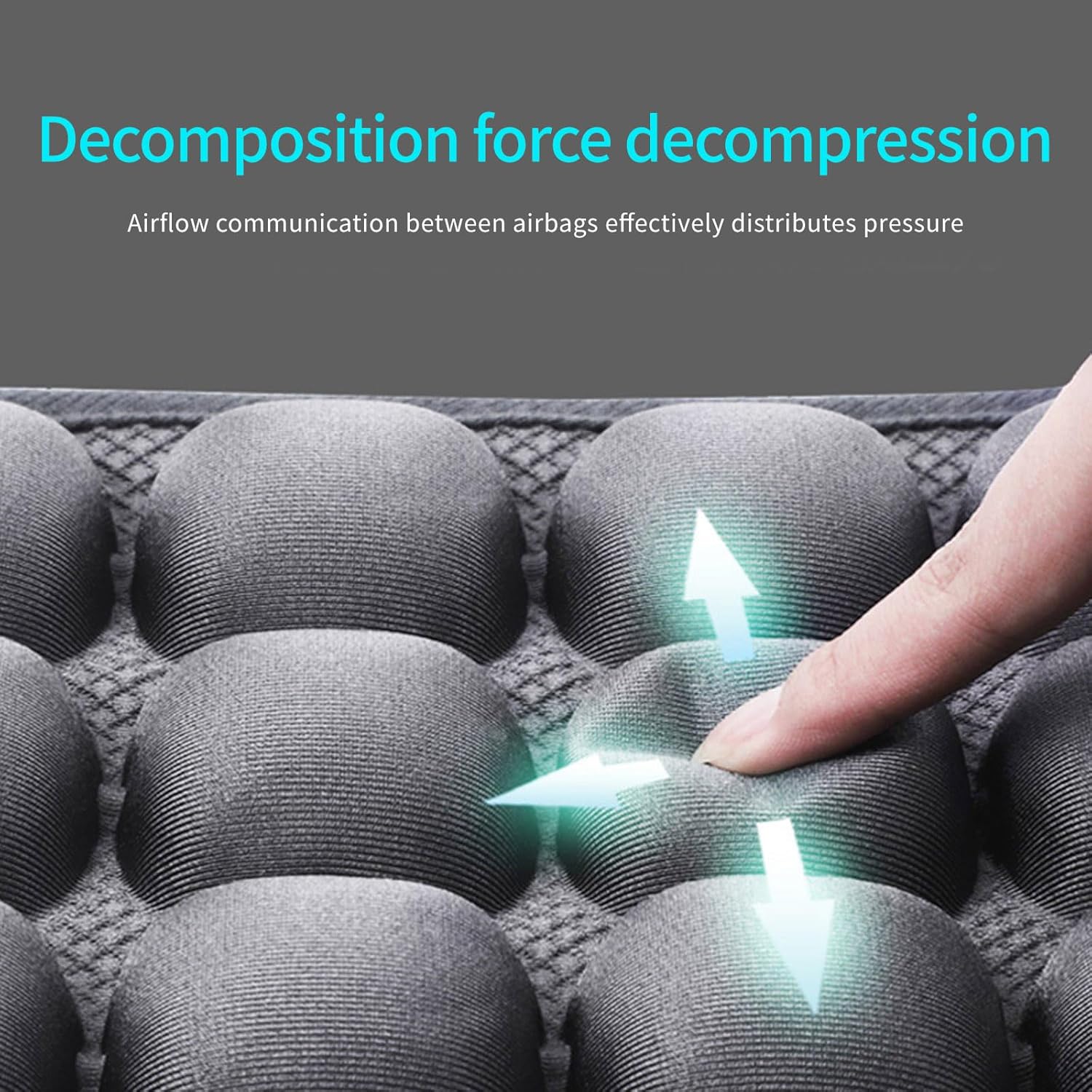 旅行にやさしい空気注入式クッションは、背骨と腰のアライメントに人間工学的 防水 デスクチェアクッション