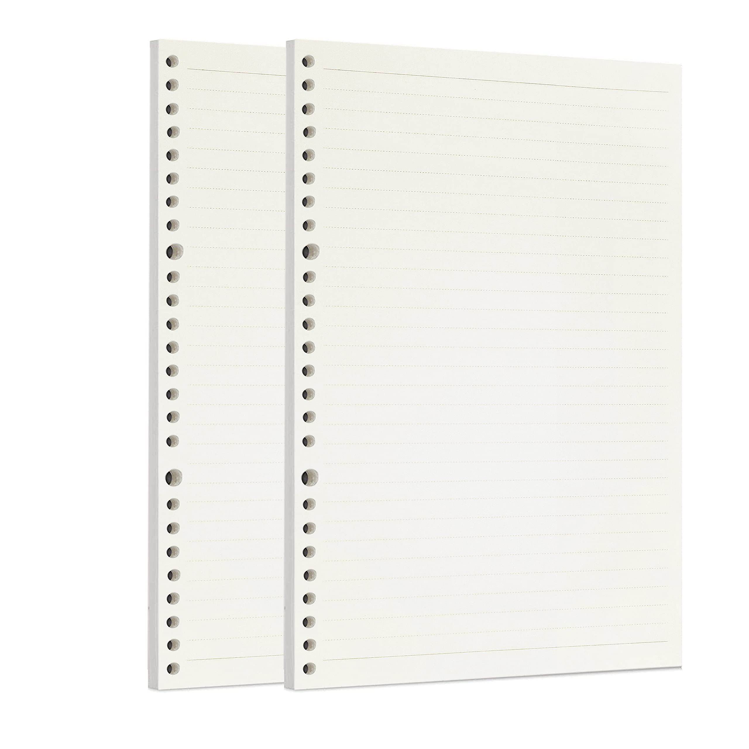 Zelten Loose Leaf Punched Paper Refills Paper for 6 Hole Binder Personal Organizer Diary Notebook Refillable Planner (Lined,B5/26 Hole)