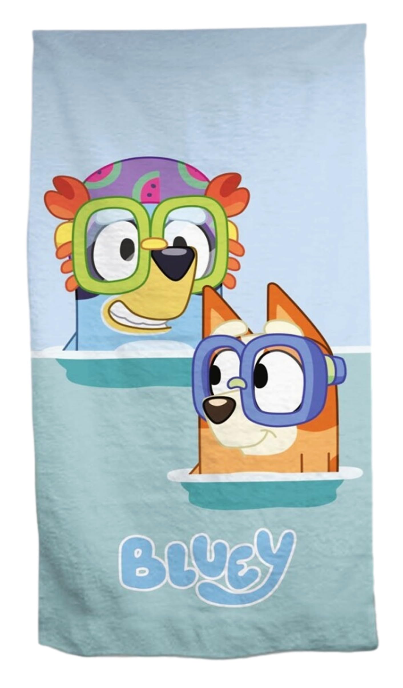 Drap de plage Bluey enfant en coton pour sécher rapidement après la piscine et la mer