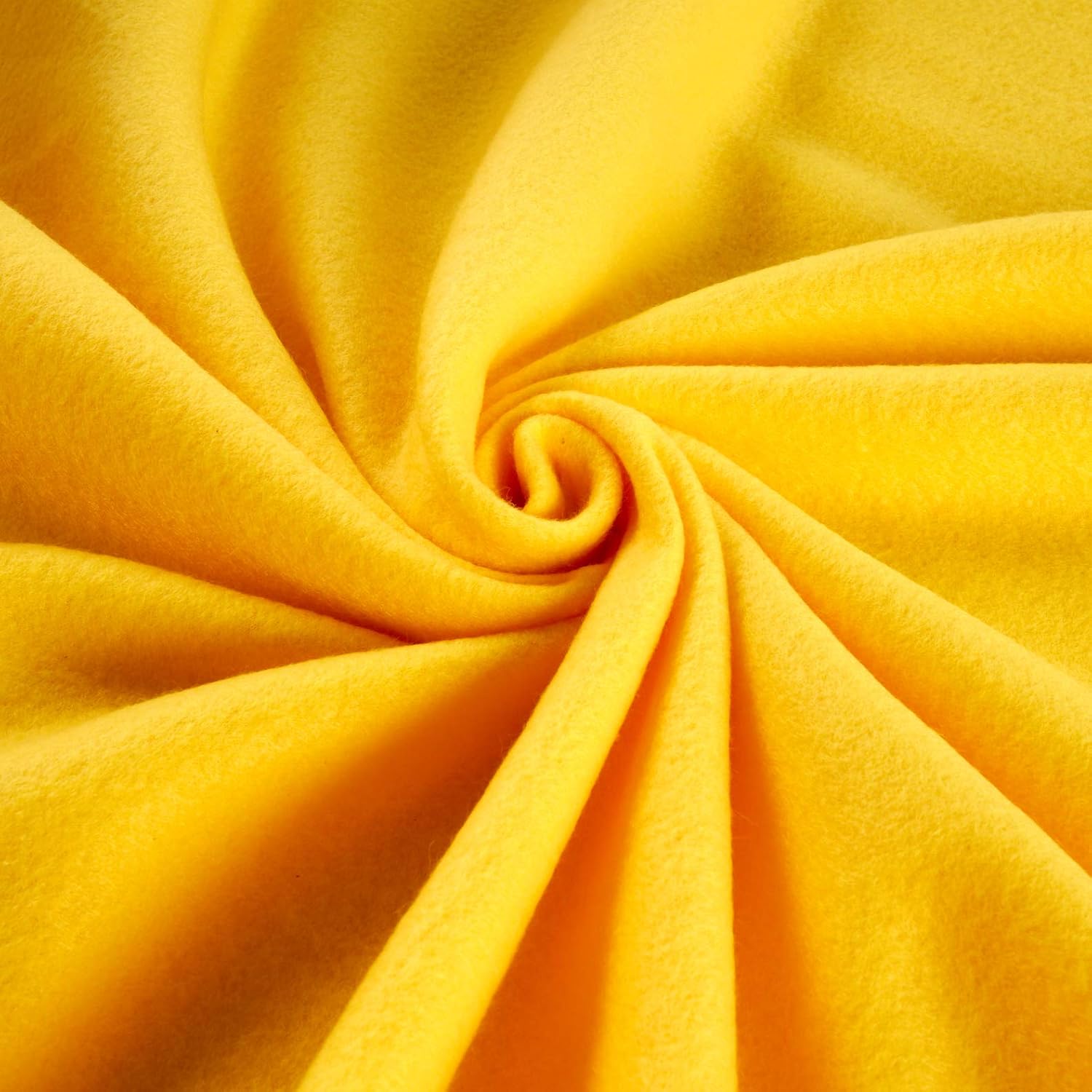Polar Fleece Solid Bright Yellow, Fabric by the Yard
