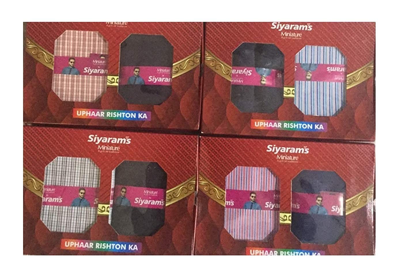 Mens Unstitched Poly Cotton Shirt & Polyester Viscose Trouser Fabrics Combo Gift Pack of 4