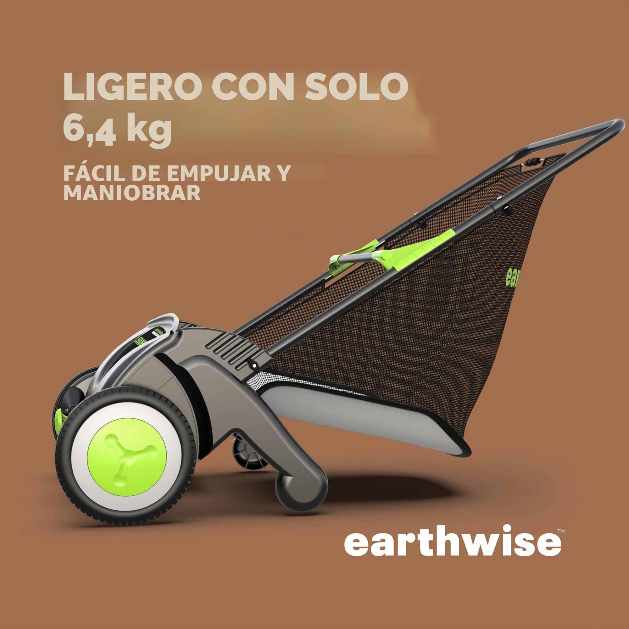 Earthwise LSW70021 - Barredora de césped, 53,3 cm de Ancho, Color Negro