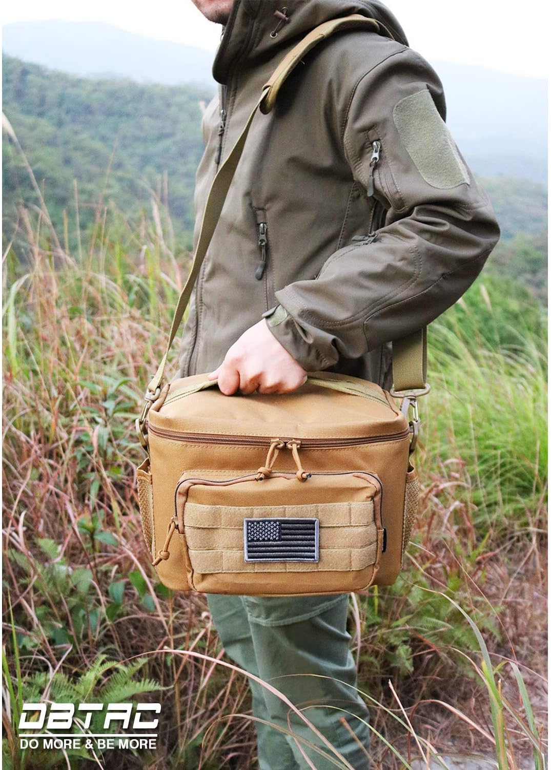 Range Bag 4+ Pistol Large Size + Tactical Lunch Bag (Brown)
