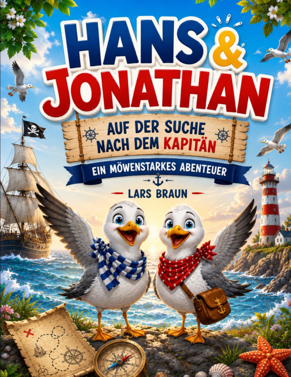 Hans und Jonathan auf der Suche nach dem Kapitän – Ein möwenstarkes Abenteuer: Kinderbuch über Möwen, Abenteuer am Meer, Freundschaft, Sylt Hörnum, ... Kinder (Hans die Möwe und seine Abenteuer)