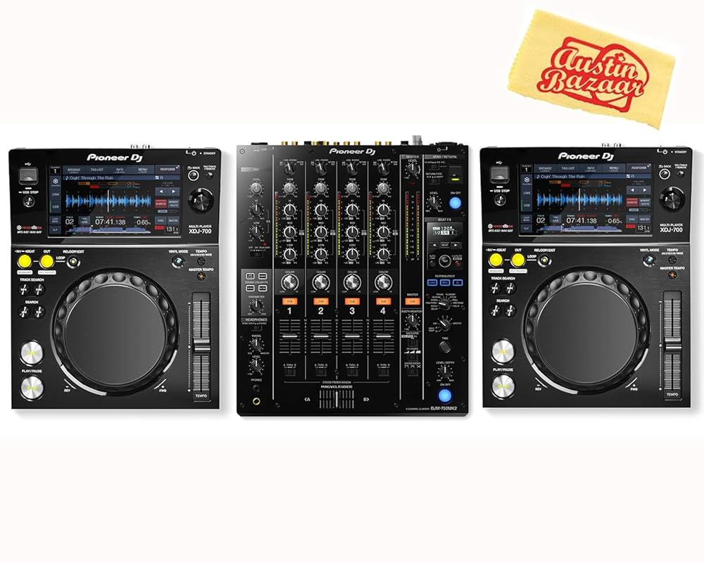 Pioneer XDJ-700 Compact Digital Player Bundle with DJM-750