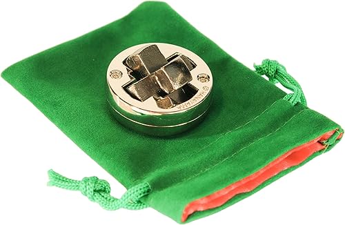 Miniatura 4 de Rompecabezas Hanayama HEX y tubo, "Nuevo 2023, con bolsas de cordón forradas de terciopelo verdesatén rojo, artículos incluidos