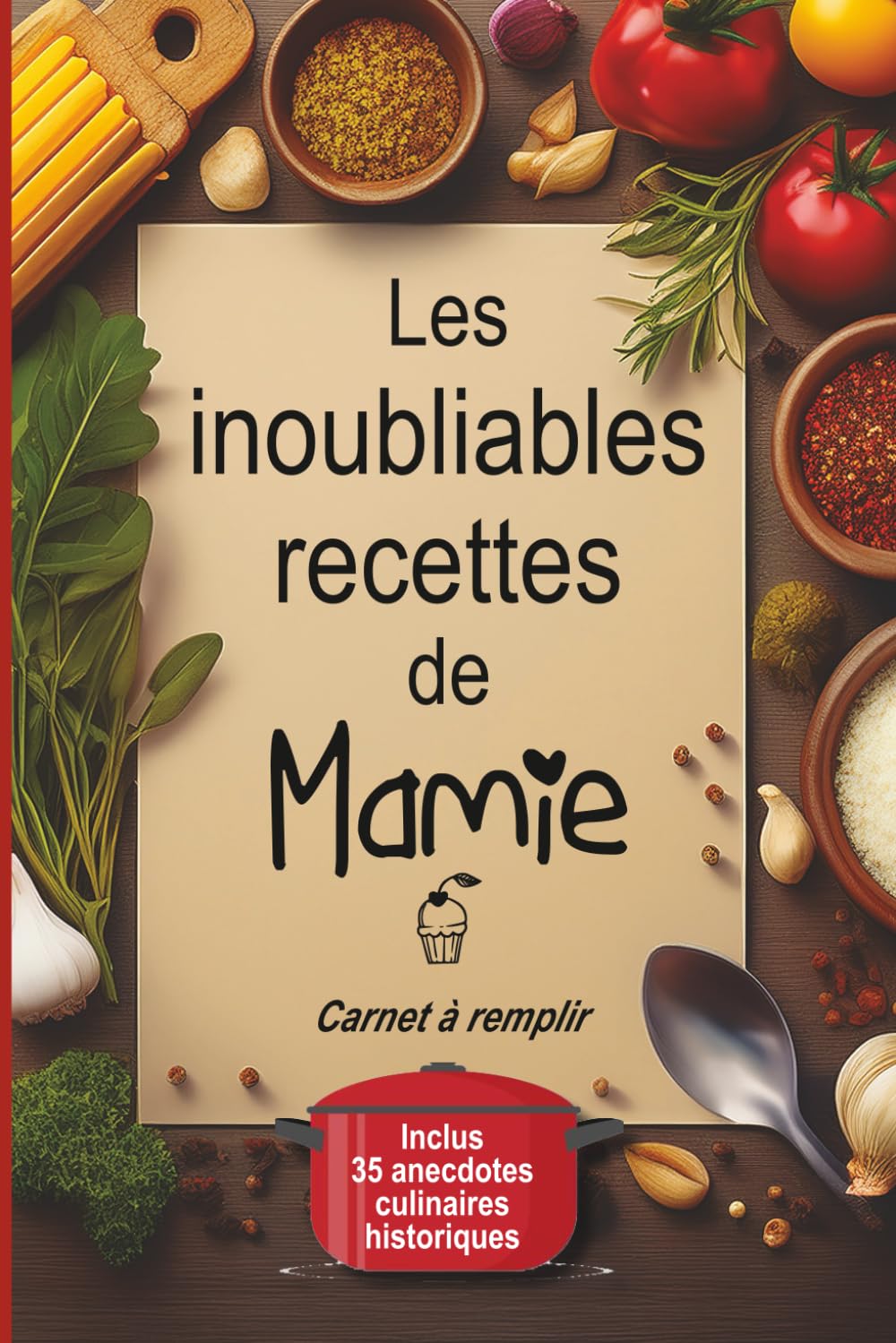 Les inoubliables recettes de Mamie : Carnet de recettes à remplir pour transmettre vos secrets culinaires | Inclus : 35 anecdotes historiques sur la gastronomie