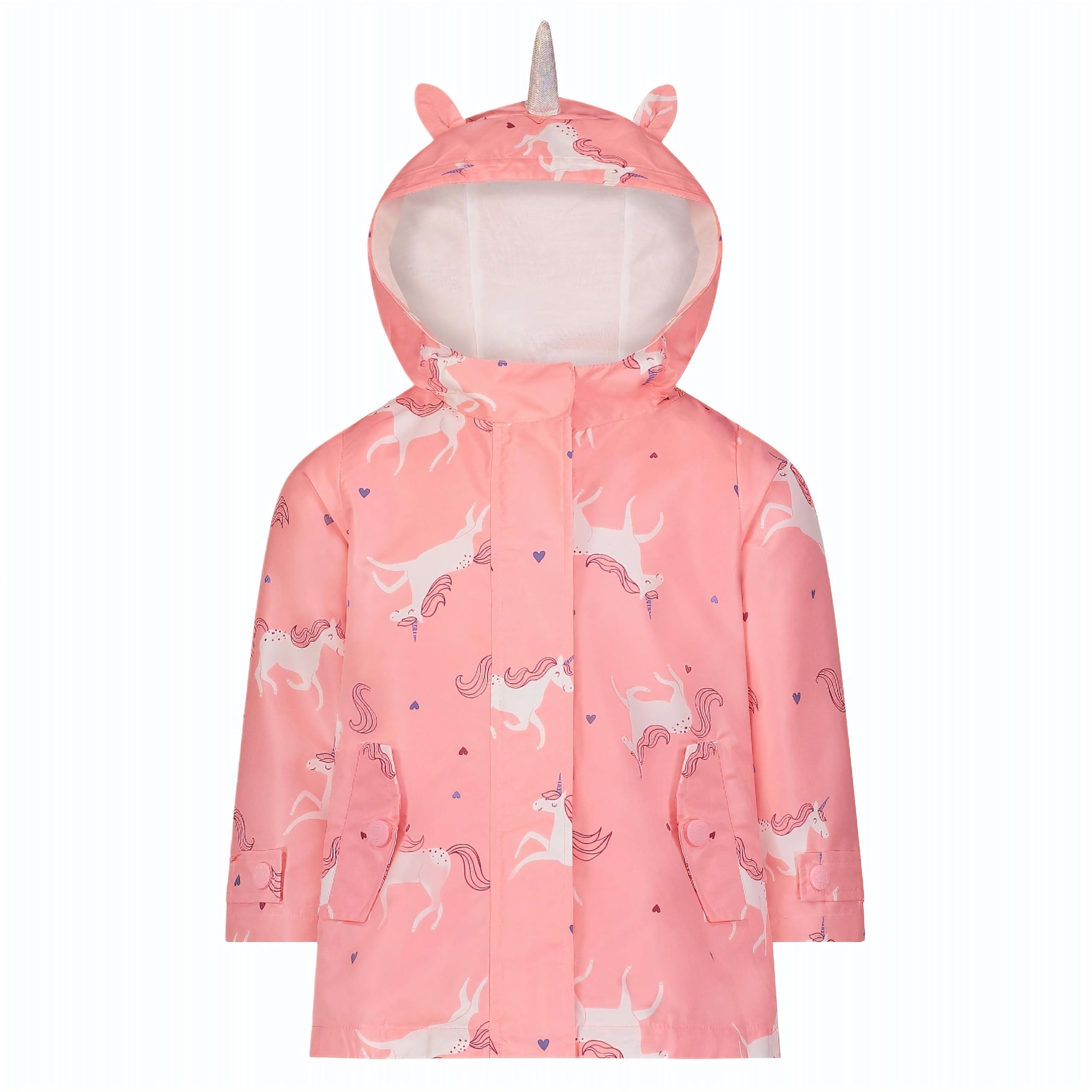 Carter's Toddler &amp; Little Girls' Midweight Fleece Lined Hooded Raincoat Rain Jacket