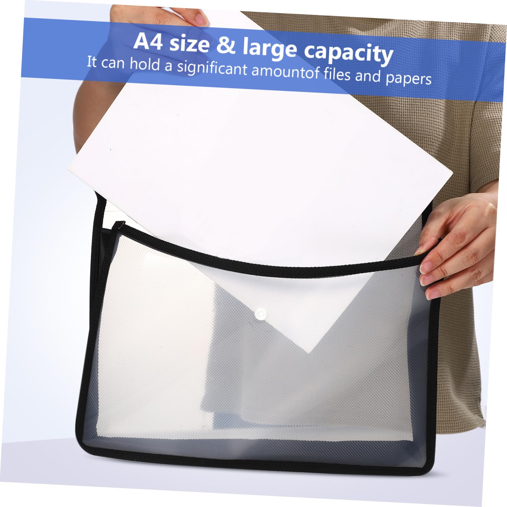 Mipcase 7pezzi Cartella Portadocumenti Espandibile in Formato Con Tasca Per Etichette e Chiusura Bottone Per Organizzazione Di Documenti e Appunti
