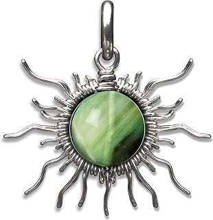Emerald Sardonyx Full Sun Wire Wrapped Pendant- Black Niobium/ Silver/Steel/Copper/Bronze/14K Gold, or 14K Rose Gold- Pendant or Bracelet Charm - Purple Gemstone Jewelry- Sun Moon Necklace May Birthstone