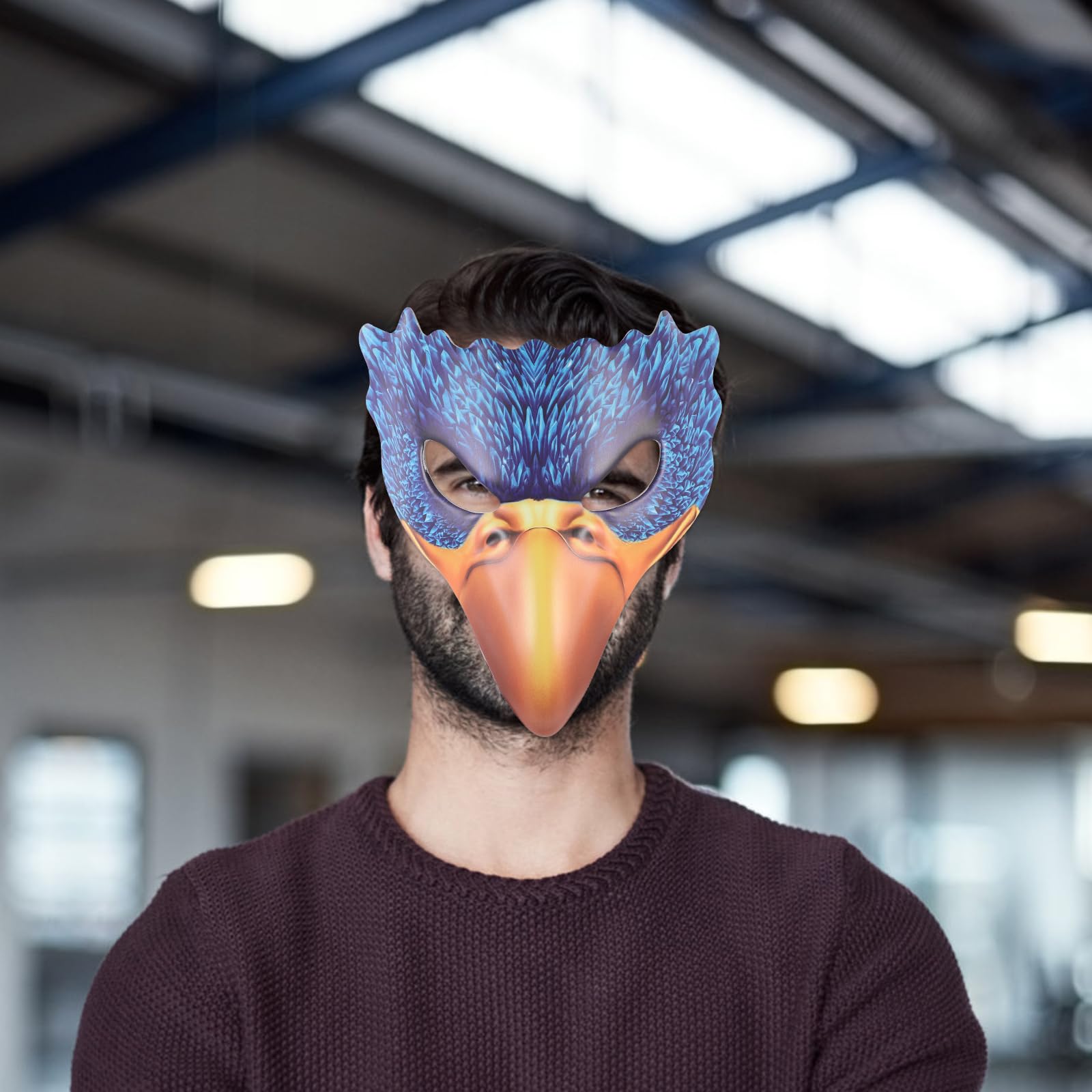 SEWACC 1pc Steampunk Bird Masks Nose Bird Masks Cosplay Leather Steampunk Doctor Beak Horse Mask Leather Nose Beak Halloween Headgear - Image 2