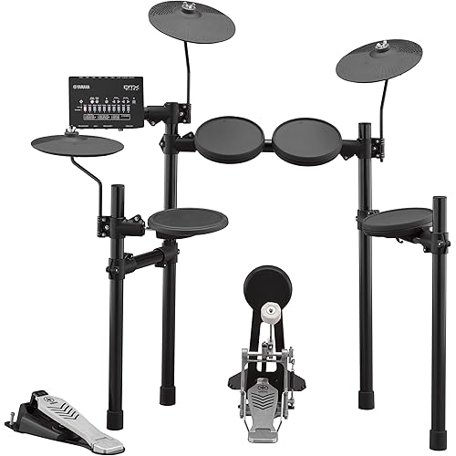 Yamaha DTX452K Customizable Electronic Drum Kit with 3-Zone Snare Pad, KP65 Kick Tower and Bass Pedal