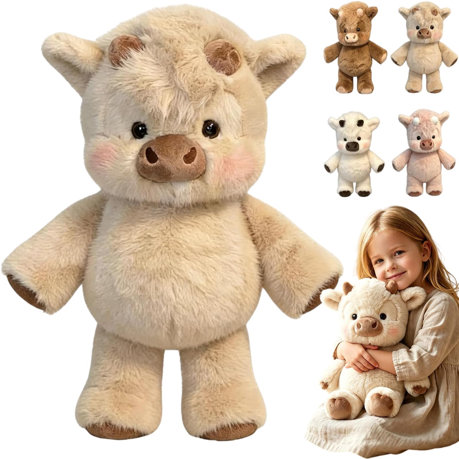Mucca Peluche Che Corre 45cm Cuscino Morbido Bambola Da Collezione A Forma Di Pecora Peluche
