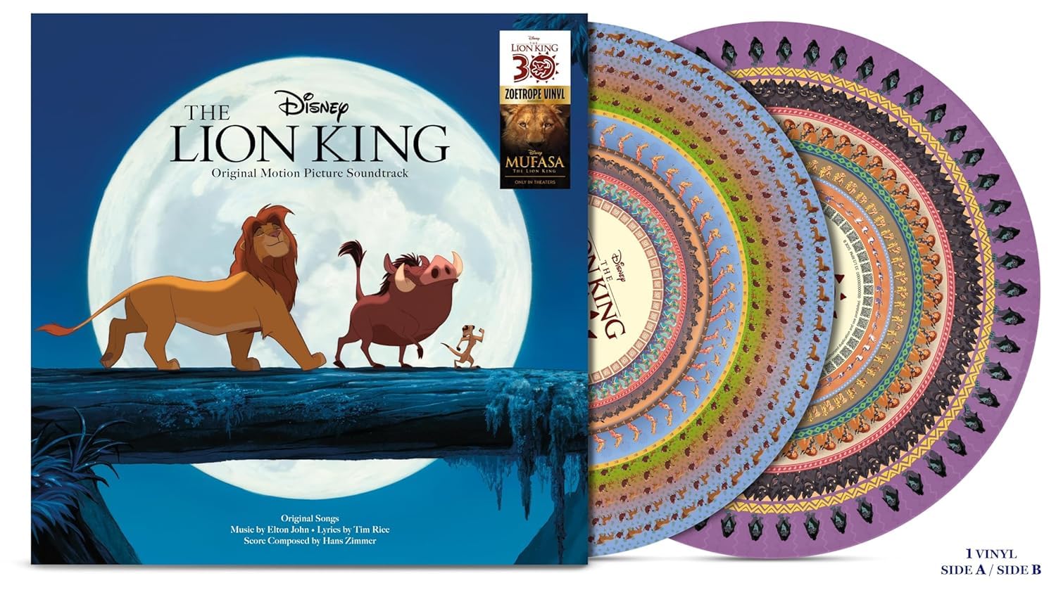 The Lion King Soundtrack (30th Anniversary Limited Zoetrope Picture Disc)