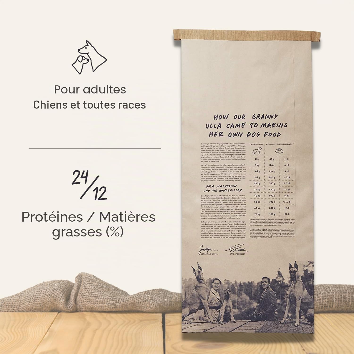 MAGNUSSONs Grain Free (1 x 14 kg) – Nourriture sèche pour Chiens Adultes de Toutes Races – Aliment Complet – Haute teneur en Viande fraîche – Cuite au Four