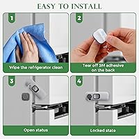 Vista 4 de 5 Pack Child Proof Refrigerator Lock, Baby Proofing Cabinet Locks, Oven Lock Child Safety, Fridge Lock, for Fridge, Drawers, Dishwasher, Oven