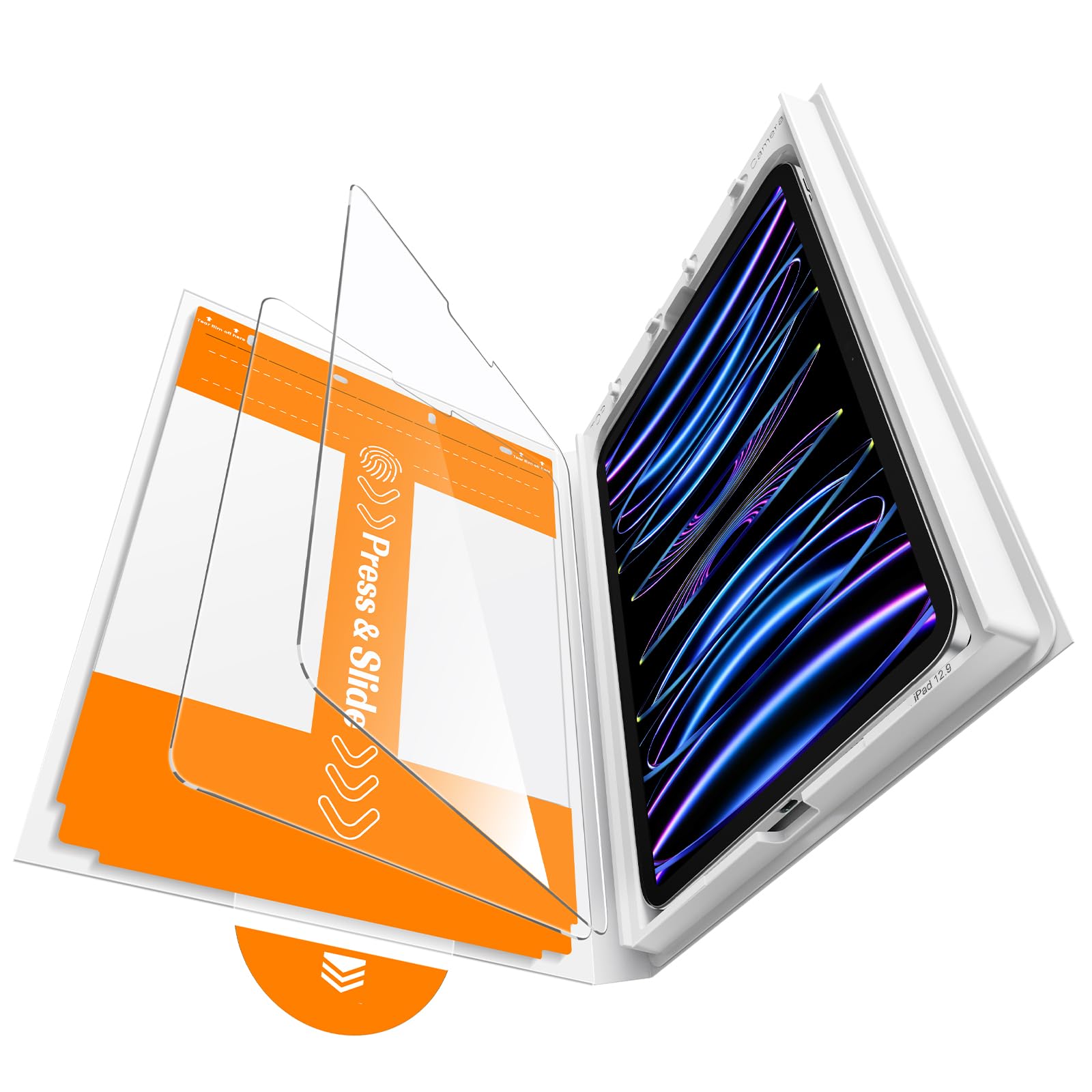 iGluz 2 Pack for iPad Pro 11"(4th 3rd 2nd 1st Gen) iPad Air 10.9"(5th 4th Gen) 9H+ Tempered Glass Screen Protector with Easy-Install Box[12FT Military Grade Shatterproof] HD Clarity,Scratch Resistant