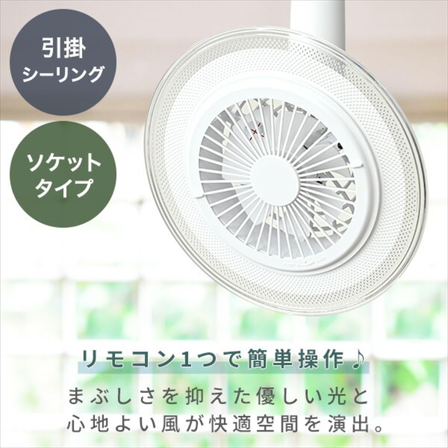 Amazon.co.jp: [山善] シーリングライト ファン付き 導光板 LEDライト