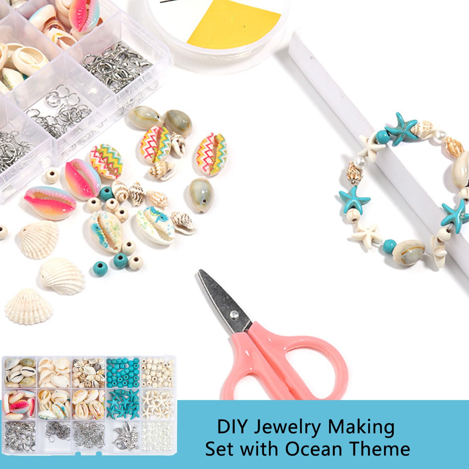 Set Perline DIY Con 2400 Perline Colorate – Kit Fai Da Te Per Braccialetti, Collane E Orecchini, Include Filo Elastico E Scatola Organizzatrice, Regalo Creativo Per Adulti E Bambini