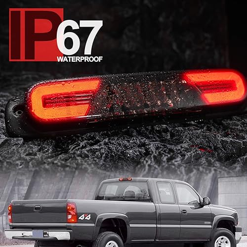 Miniatura 8 de Tercera luz de freno LED de repuesto para Chevy Silverado GMC Sierra 1500 2500 1999-2006 Pickup Trucks Red LED 3rd Brake Center Lámpara de parada de