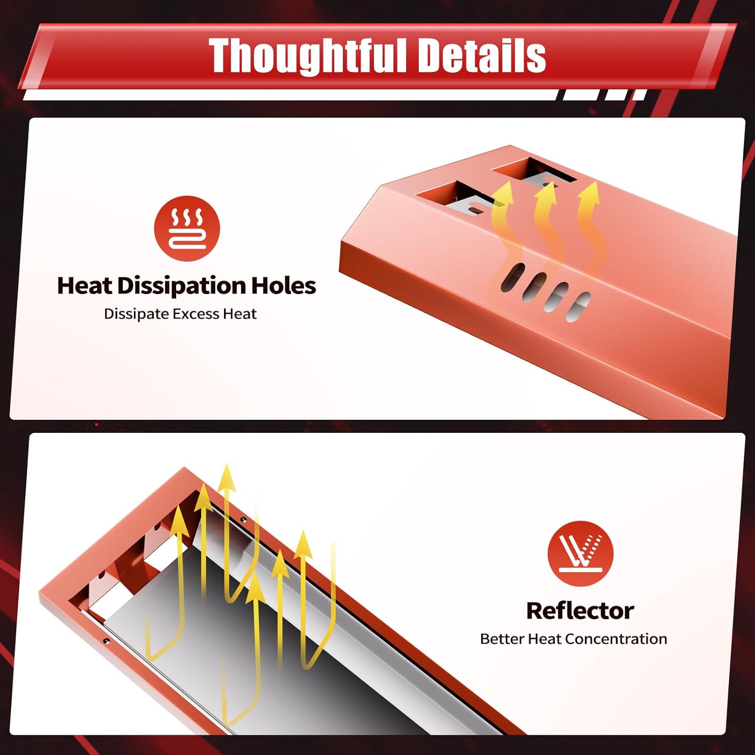 2000W Baking Infrared Paint Curing Lamp, 1 Set of 2pcs Automotive Infrared Curing Lights 110V Body Repair Paint Curing Systems for Automobile Paint Booths, Furniture Paint Booths