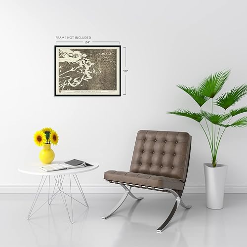 Miniatura 4 de HISTORIX Póster vintage de 1891 con mapa sonoro de Puget  Arte de pared vintage de 18 x 24 pulgadas  Mapa de vista de pájaro de Puget Sound