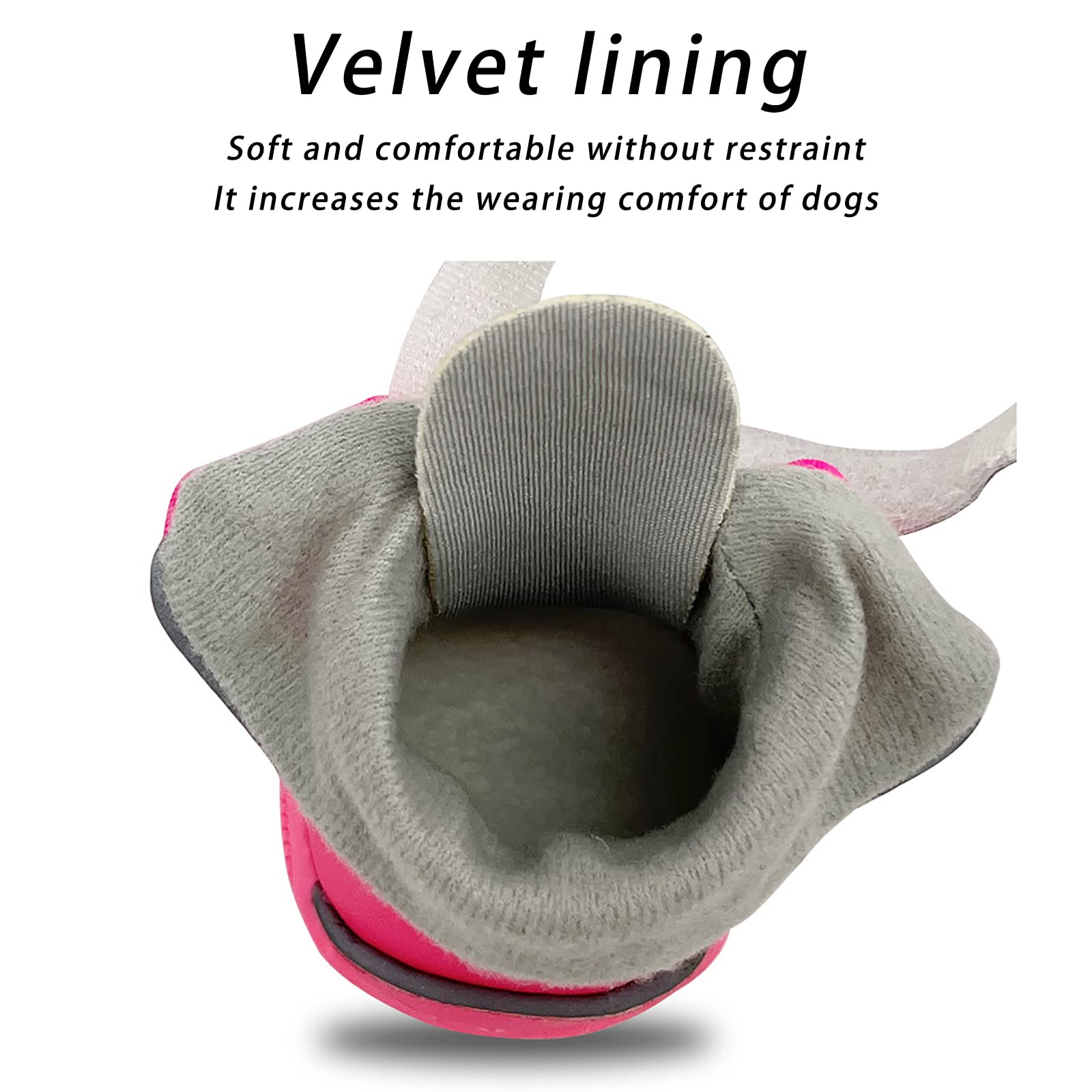 Bottes de Protection pour Chien Ensemble Imperméable Chaussures Chien Antidérapantes Chaussures Chiens Chaudes Résistantes pour Les Chiens